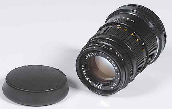 Appraisal: Leitz Elmar-C F mm Lens and Collapsible Rubber Shade Leitz