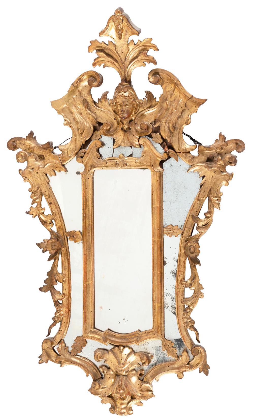 Appraisal: GILT MIRROR EARLY TH CENTURY HEIGHT WIDTH GILT MIRROR Early