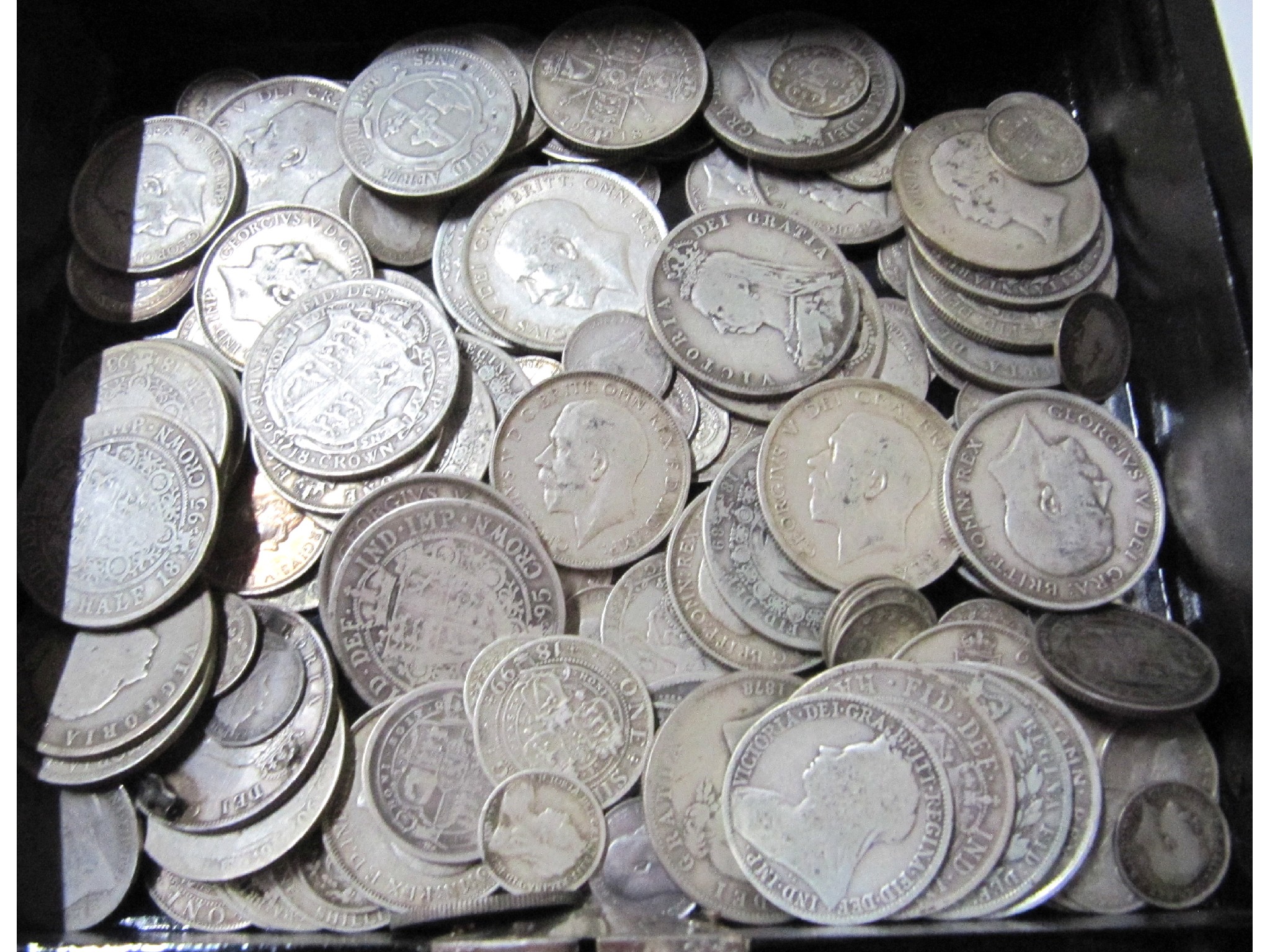 Appraisal: A quantity of British silver pre- coinage to include Victorian