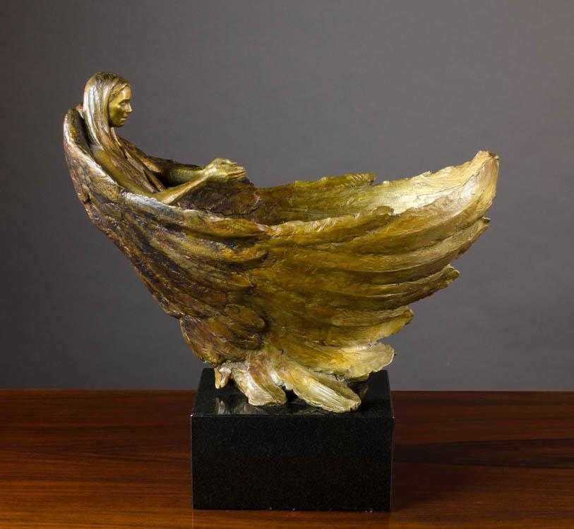 Appraisal: BEN HAMMOND BRONZE SCULPTURE American - The Messenger edition including