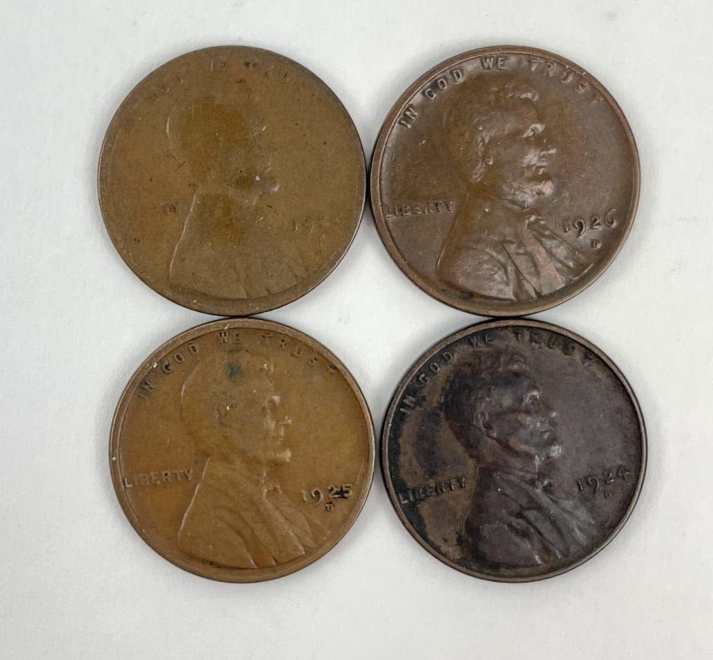 Appraisal: Higher Grade US Lincoln Head Small Cents -D -D -D