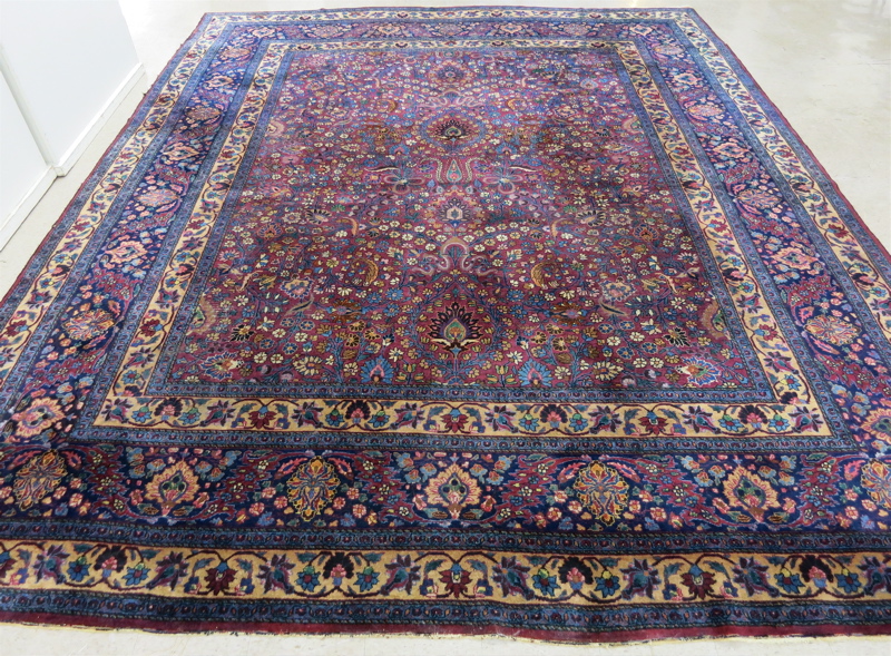 Appraisal: SEMI-ANTIQUE PERSIAN MASHAD CARPET Razavi Khorasan Province northeastern Iran c