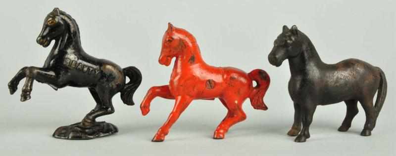 Appraisal: Lot of Cast Iron Horse Still Banks Condition Very Good