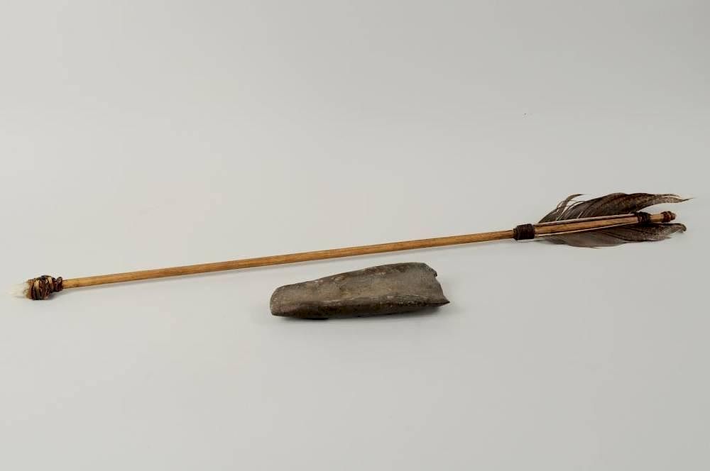 Appraisal: Stone Arrow Making Tool Arrow Possibly New England Indian stone