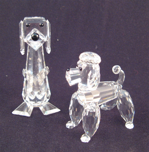 Appraisal: TWO SWAROVSKI AUSTRIAN CRYSTAL FIGURINES from the Pets' Corner collection