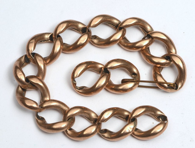 Appraisal: A CT GOLD CHAIN LINK BRACELET a f