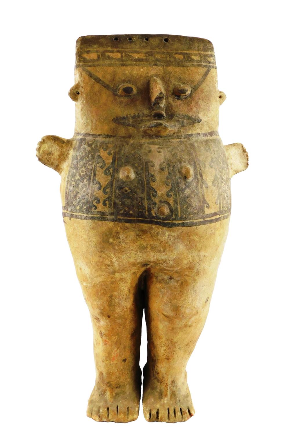 Appraisal: PRE-COLUMBIAN Tall Chancay Standing Cuchimilco Female Figure Central Coast Peru