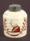 Appraisal: TEA CADDY - th C English creamware tea caddy with