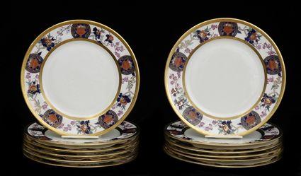 Appraisal: TWELVE ROYAL DOULTON DINNER PLATES Each with gilt embossed rim