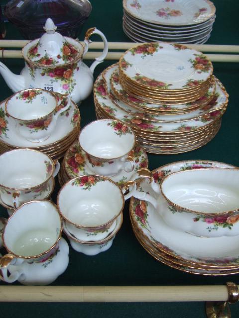 Appraisal: A Royal Albert 'Old Country Roses' pattern part tea and