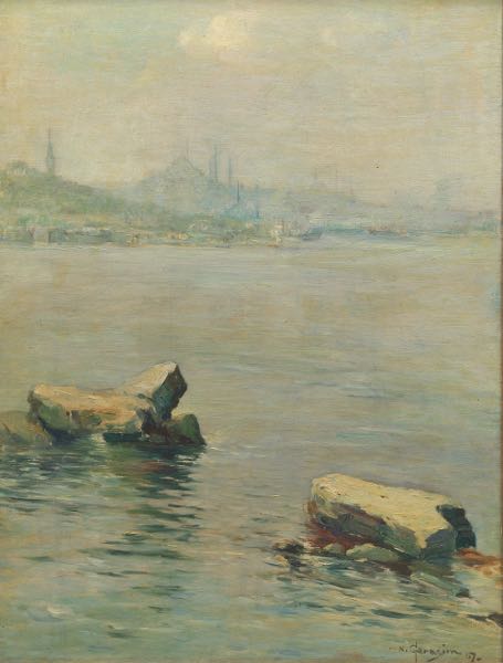 Appraisal: NIMETULLAH GERASIM TURKISH - x View of Istanbul Oil on