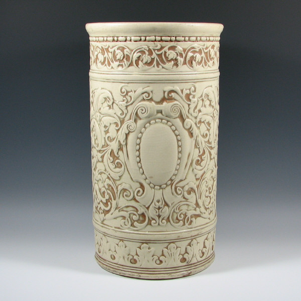 Appraisal: Weller Ivory Umbrella Stand Weller Ivory umbrella stand Marked WELLER