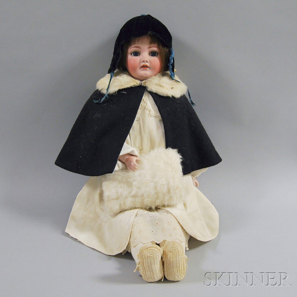 Appraisal: Large Franz Schmidt Bisque Shoulder Head Girl Doll marked S