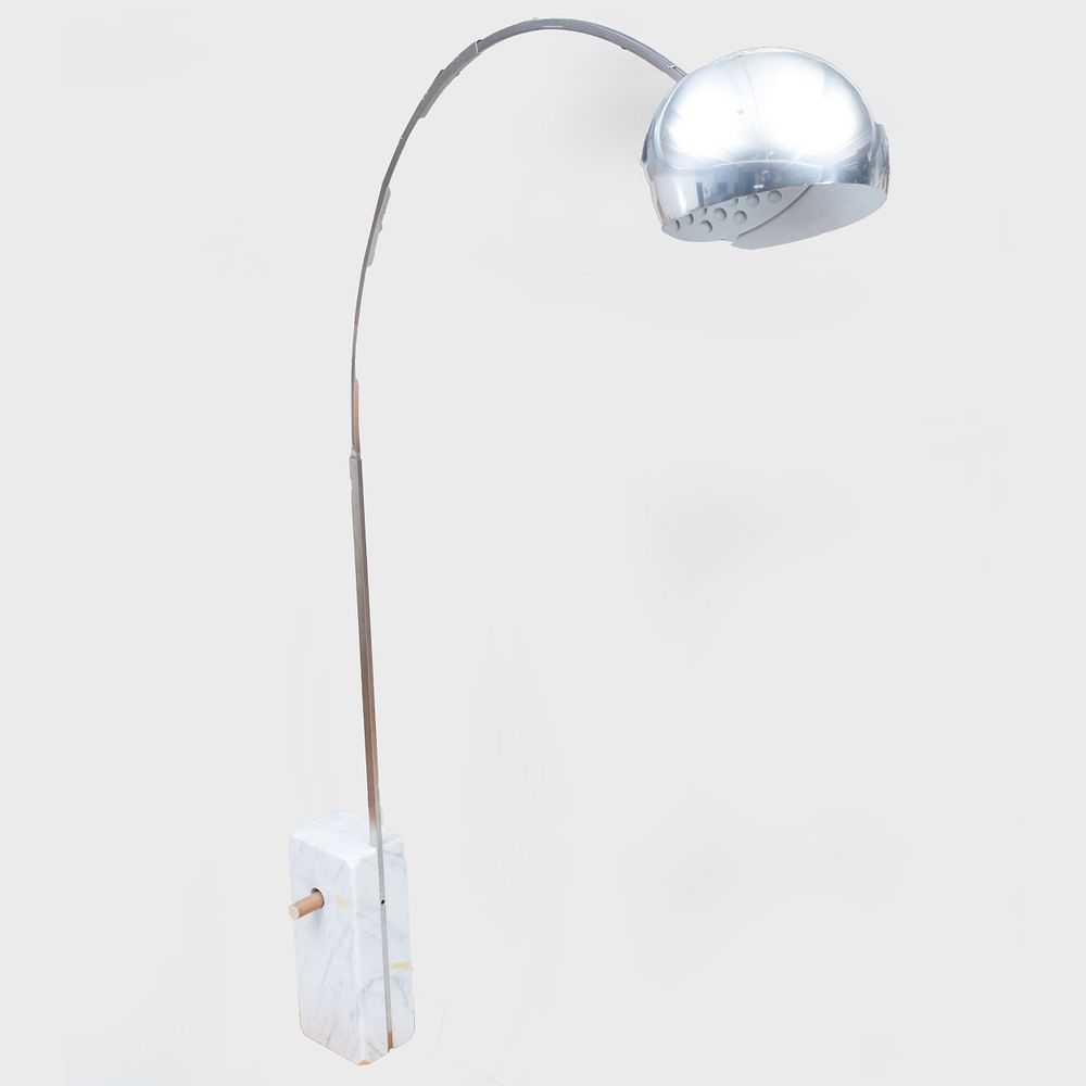 Appraisal: Achille Castiglioni Chrome and Marble 'Arco' Floor Lamp for Flos