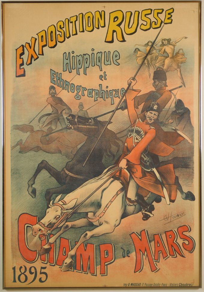 Appraisal: ALFRED CHOUBRAC LITHOGRAPH POSTER France - Exposition Russe Hippique et