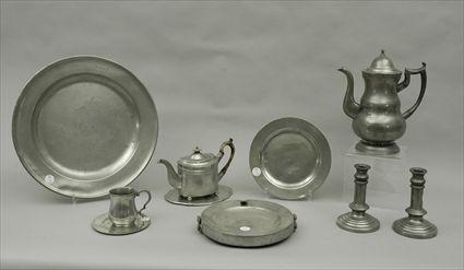 Appraisal: Misc Group of Ten Pewter Table Articles