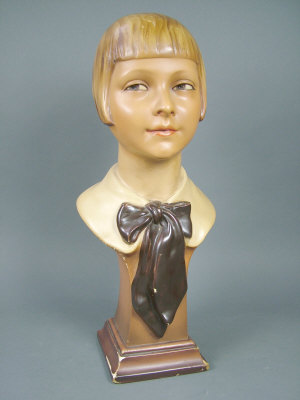 Appraisal: A shop display portrait bust circa of plaster composite probably