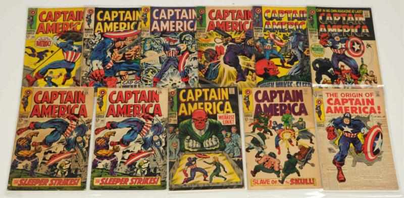 Appraisal: Lot of Captain America Comic Books This lot includes a