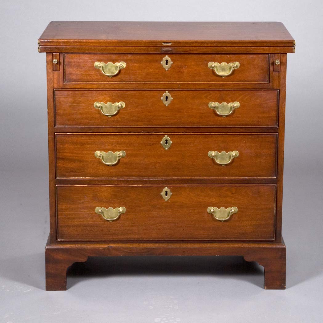 Appraisal: George III Style Mahogany Bachelor's Chest of Drawers Height inches