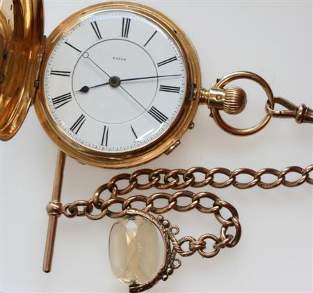 Appraisal: An ct gold cased presentation pocket watch and ct gold