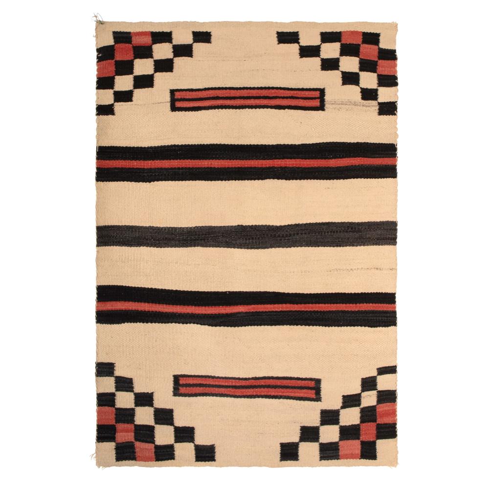 Appraisal: DIN NAVAJO DOUBLE SADDLE BLANKET Din Navajo Double Saddle Blanket