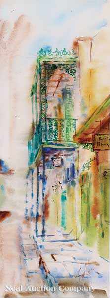 Appraisal: Robert Rucker American Louisiana - Pirate's Alley and French Quarter