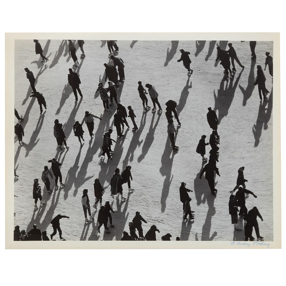 Appraisal: A Aubrey Bodine Ice Skaters photograph American - Gelatin silver