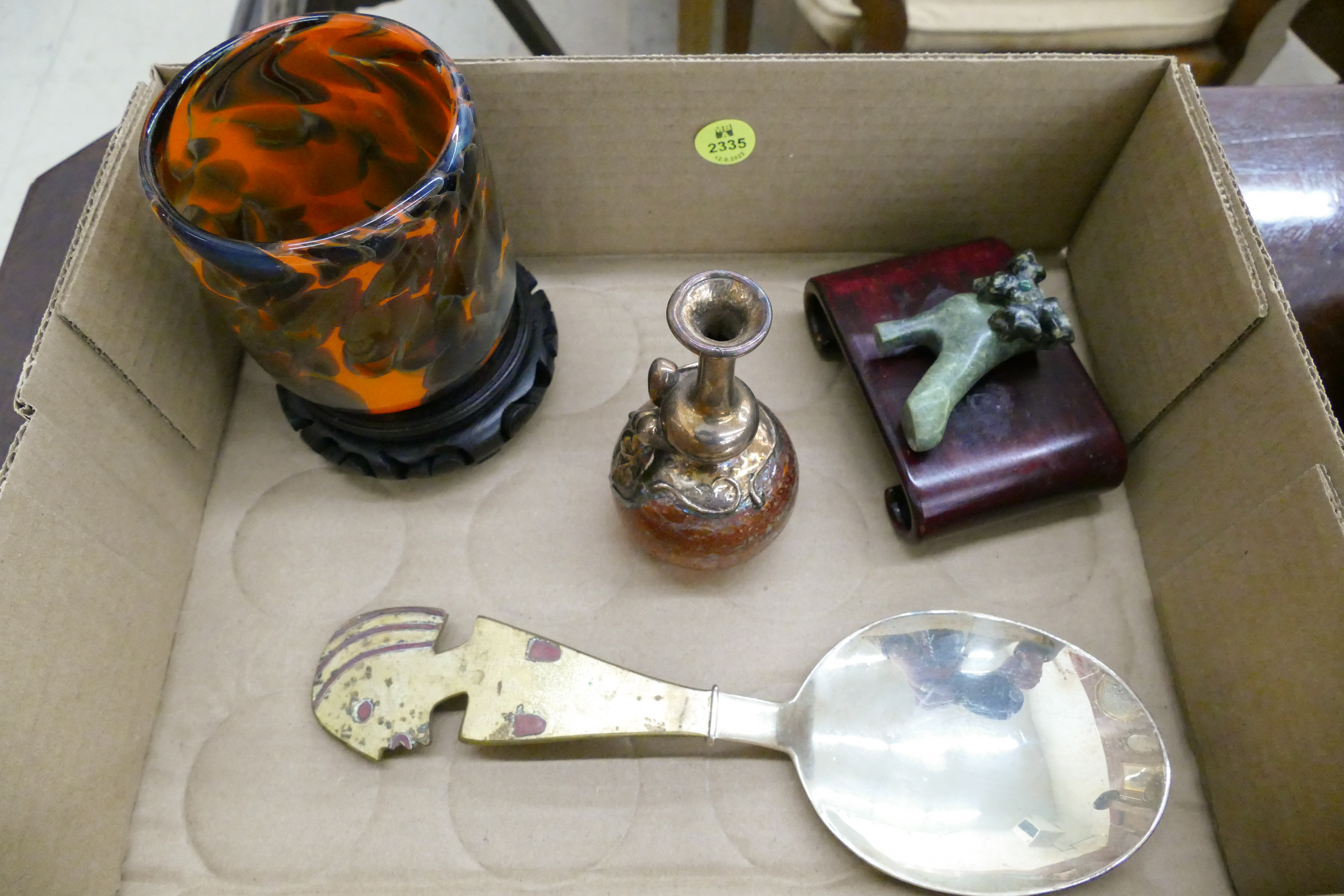 Appraisal: Box Modern Glass Small Vases Etc