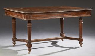 Appraisal: Louis XVI Style Carved Mahogany Dining Table earl Louis XVI