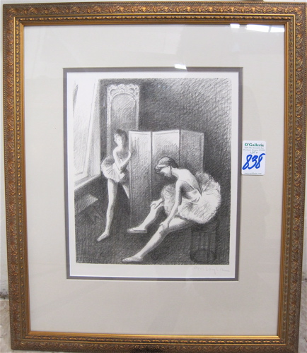 Appraisal: MOSES SOYER ORIGINAL LITHOGRAPH New York - The Ballerinas by