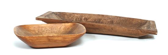 Appraisal: Sale Lot Two Wooden Vessels the first a dough bowl