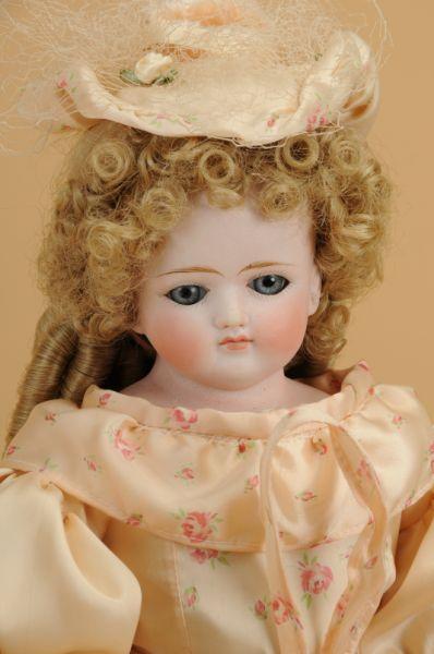 Appraisal: Sonneberg Doll with Closed Mouth Germany ca bald bisque shoulder