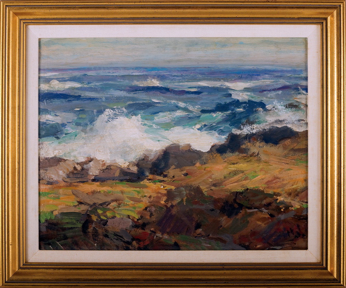 Appraisal: JAY HALL CONNAWAY AMERICAN - SEASCAPE WITH SURF Oil on