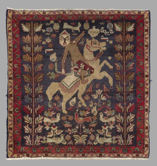 Appraisal: Four Tabriz Carpets two contemporary and two pictoral carpets smallest