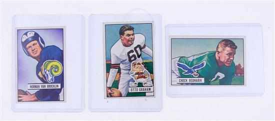 Appraisal: Bowman football near complete card set Otto Graham Norman Van