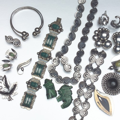 Appraisal: A good collection of Mexican sterling jewelry most with Taxco