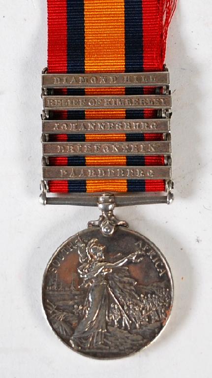 Appraisal: VICTORIAN 'QUEENS SOUTH AFRICA MEDAL' THIRD TYPE AWARDED TO SERGT