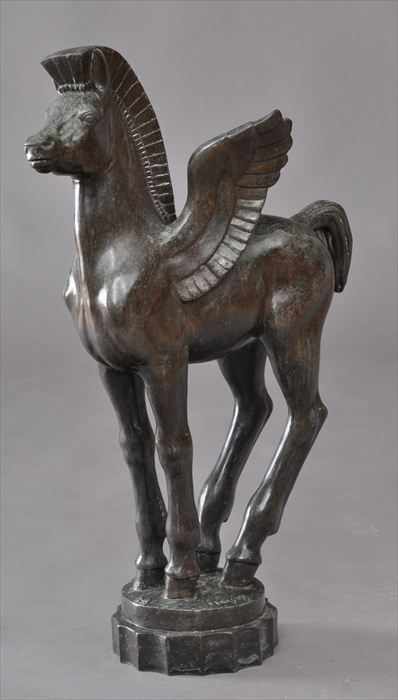 Appraisal: WHEELER WILLIAMS - PEGASUS Bronze sculpture x x in signed