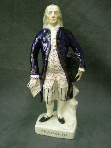 Appraisal: Staffordshire Franklin titled piece of Benjamin Franklin many portrait figures