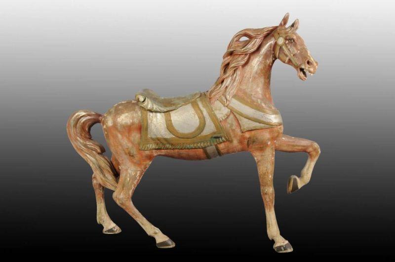 Appraisal: Wooden Full-Size Carved Carousel Horse Description Probably Dentzel Old original