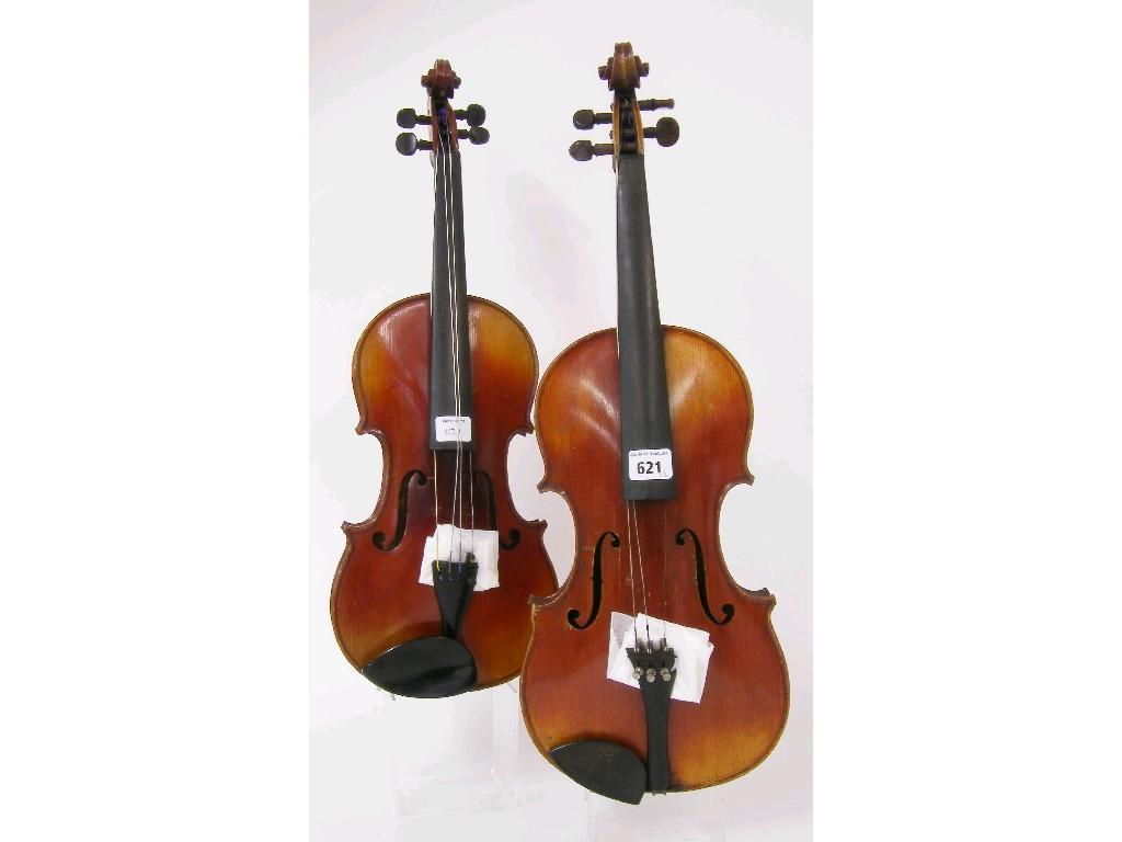 Appraisal: French violin labelled Joseph Guarnerius cm also a French Stradivarius