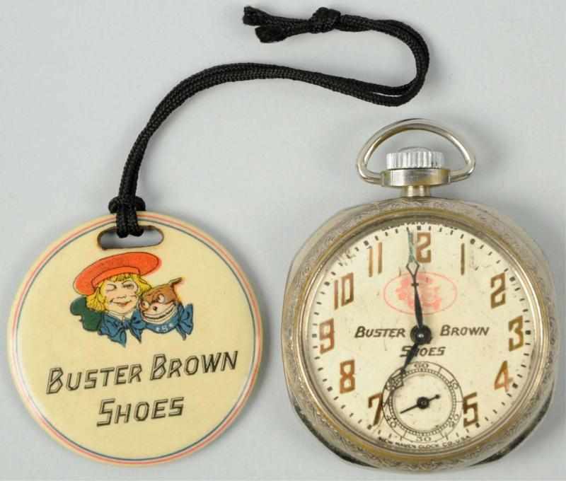 Appraisal: Buster Brown Character Advertising Pocket Watch Circa Marked New Haven