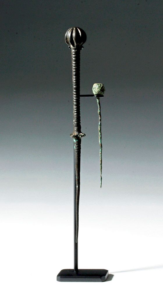 Appraisal: Luristan Bronze Dress Hair Pins Near East Luristan ca to