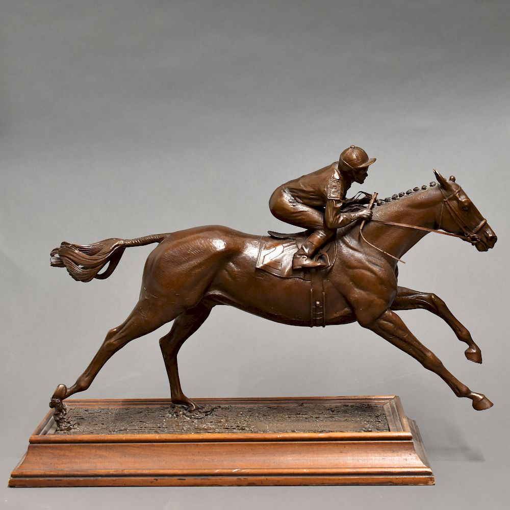 Appraisal: Marcel Jovine Bronze Equestrian Sculpture Marcel Jovine - Bronze sculpture