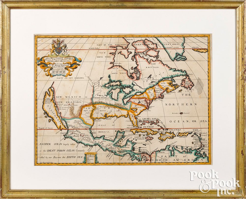 Appraisal: Michael Burghers color engraved map Michael Burghers colored engraving A