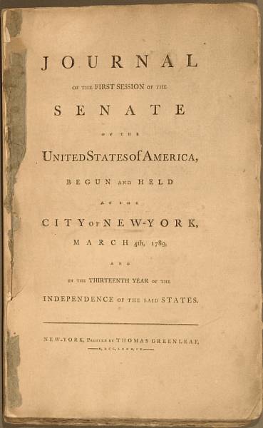 Appraisal: UNITED STATES Journal of the First Session of the Senate