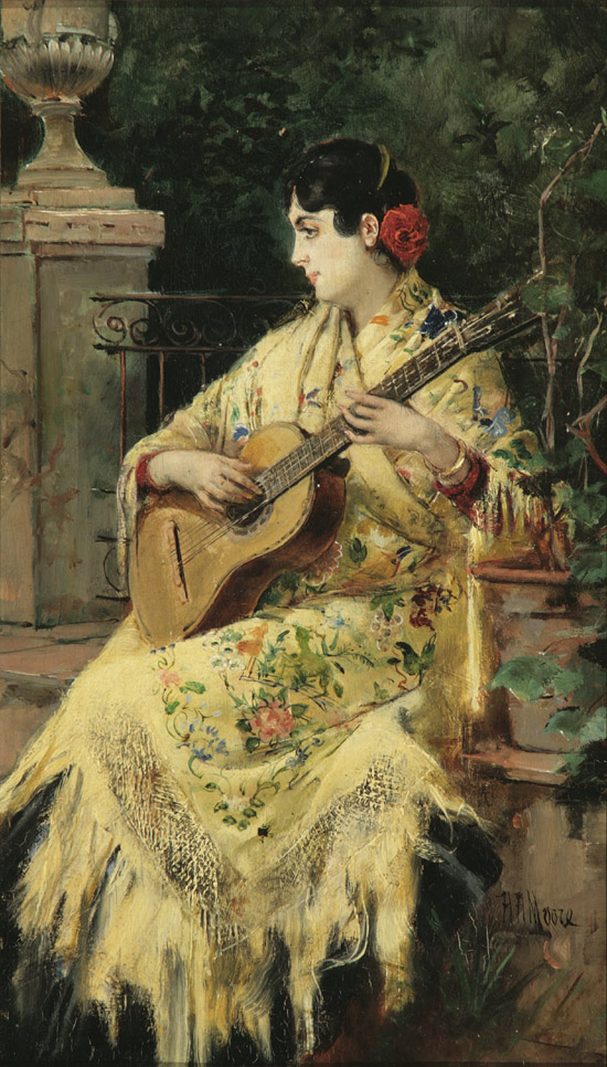 Appraisal: Harry Humphrey Moore American - Spanish Lady Playing Guitar Signed