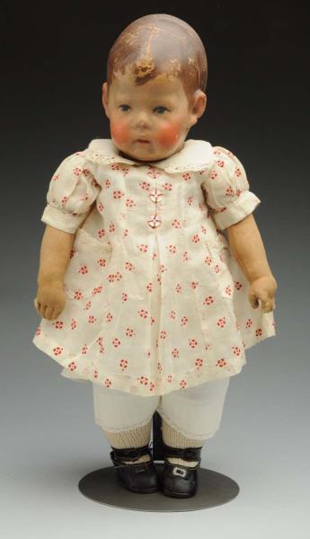 Appraisal: Pouty Kathe Kruse Doll I Child All cloth doll overall