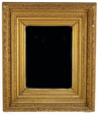 Appraisal: A th century giltwood and gesso rectangular frame with a