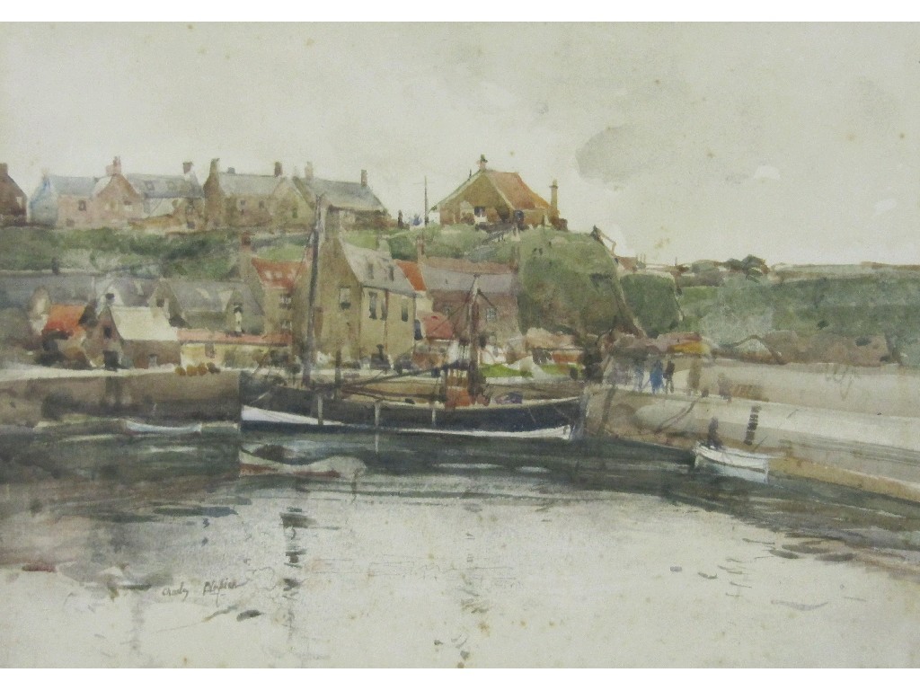 Appraisal: CHARLES GODDARD NAPIER RSW - Watercolour 'The Harbour St Abbs'